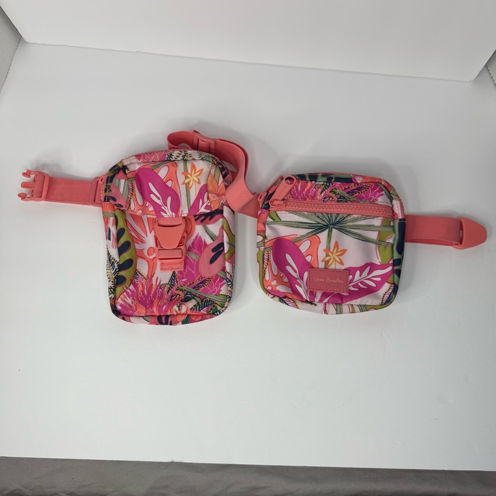 Vera Bradley Pink and Green Floral Belt Bag